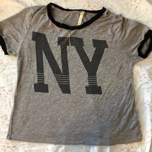 “NY” crop top
